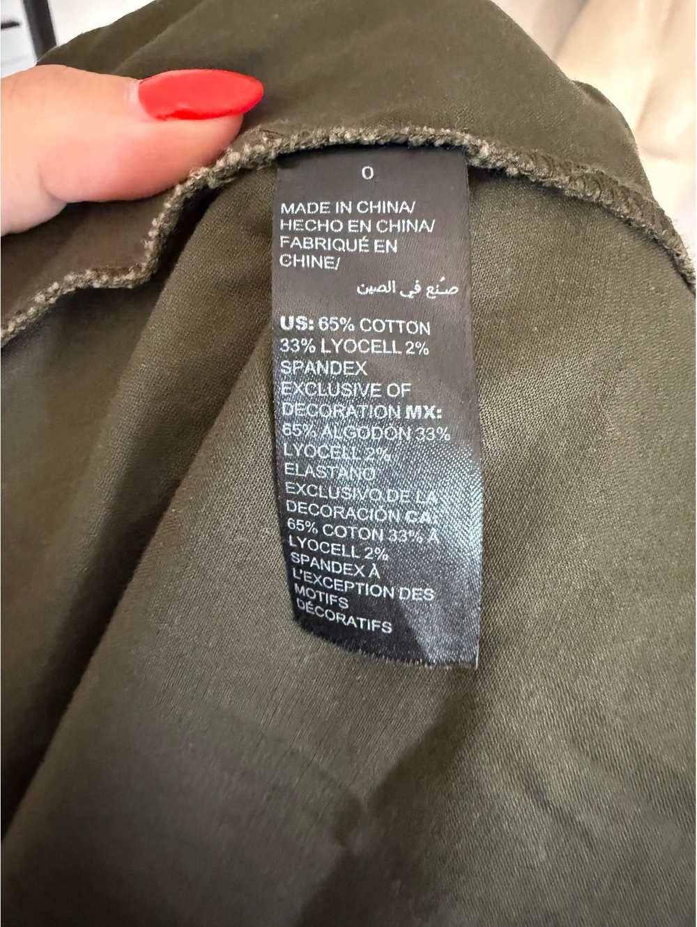 White House Black Market Olive Green Belted Utility Jacket Size 0 - Picture 4 of 14